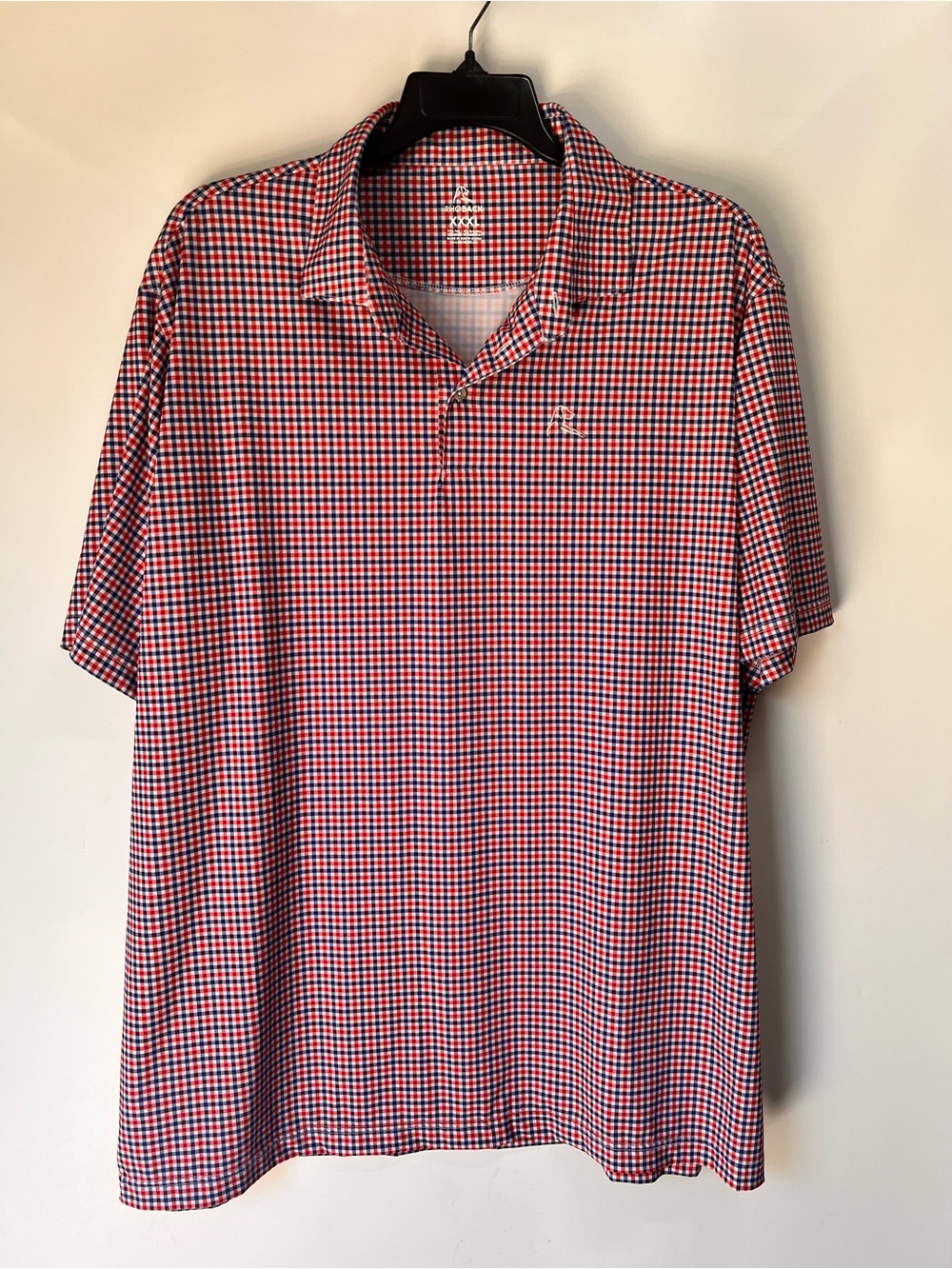 Rhoback Red and Blue Gingham Polo